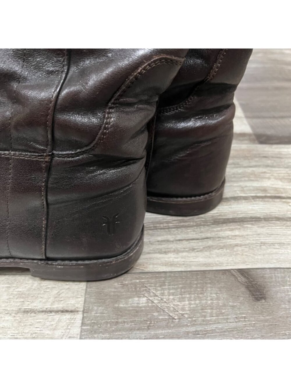 Frye Paige Tall Leather Riding Boots Chocolate Brown Women’s Size 8.5 - Picture 7 of 14